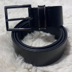 Hugo Boss Belt 32 85 Cow Skin Black Leather